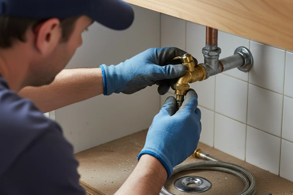 Shutoff valve and fitting work during Emergency Plumbing in Mcdaniel